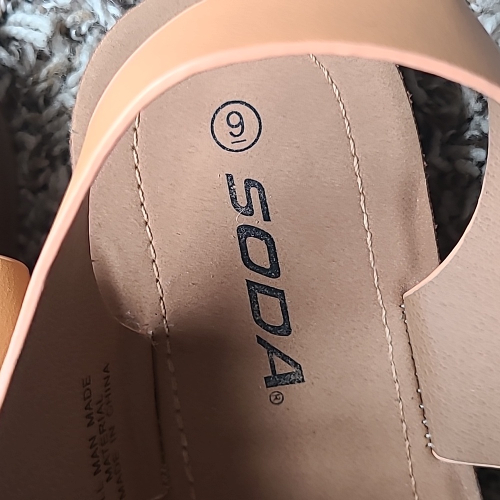 Strappy Sandals SODA Comfort Ankle Womens Sandals Size 9 - Picture 4 of 5